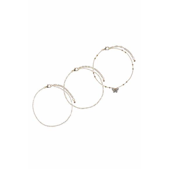 Rachell`s Boutique Accessories - Butterfly Metal Chain 3 Pc Bracelet Set